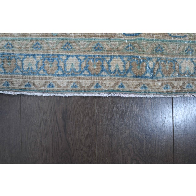 1970s Vintage Persian Handmade Wool Cotton Light Brown Area Rug For Sale - Image 9 of 11