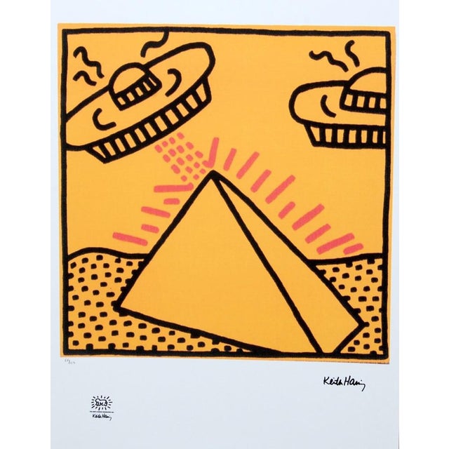 Keith Haring (USA, 1958-1990) "Pop-Art", print signed with logo no. 66/150 Sheet size 50x70cm, appears without handling marks