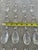 Transparent 42 Piece Vintage Clear Crystal Chandelier Prisms Faceted Teardrop Icicle Spears For Sale - Image 8 of 11