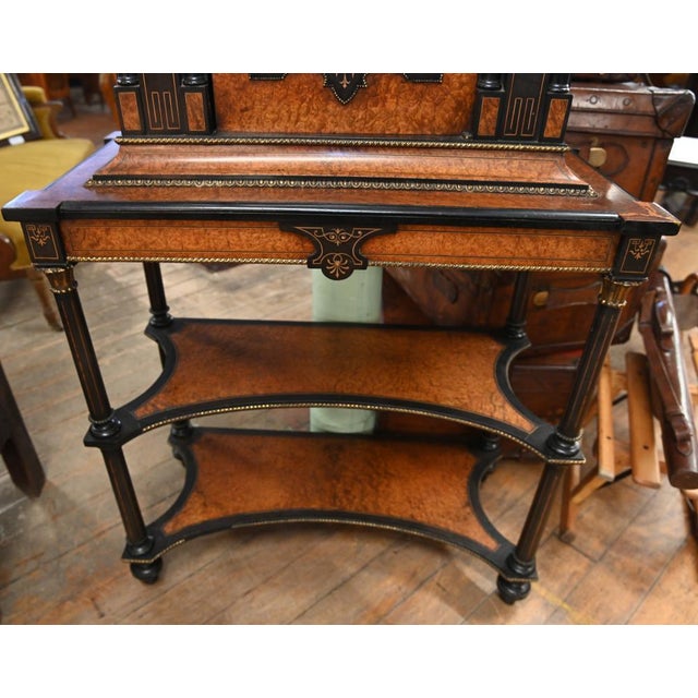 Victorian Side Cabinet in Amboyna & Wedgewood, 1860s For Sale - Image 4 of 12