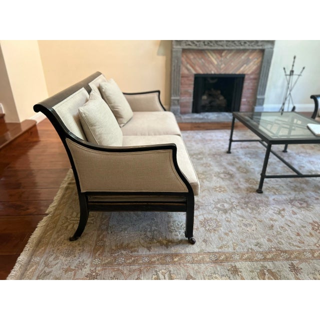 Mid 19th Century English Raised Chinoiserie Settee For Sale - Image 4 of 4