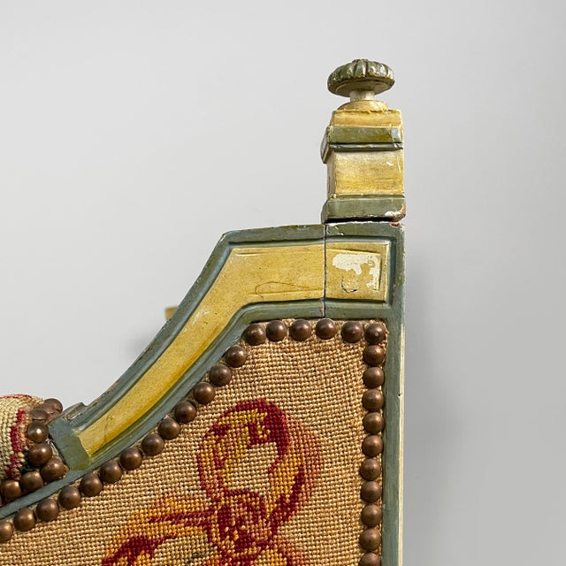 Italian Bench in Wood and Fabric, 1800s For Sale - Image 14 of 18