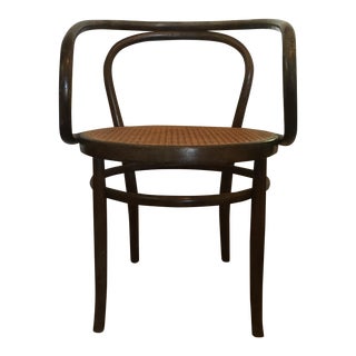 Mid-Century Bentwood and Cane Chair For Sale