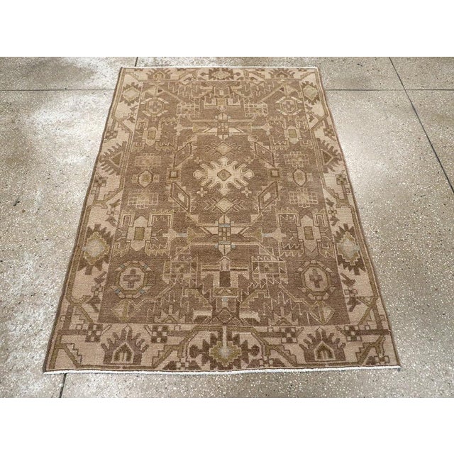 Galerie Shabab Collection Mid-20th Century Persian Malayer Throw Rug For Sale - Image 4 of 10
