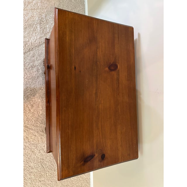 Wood Antique Pine Lift-Top Dry Sink For Sale - Image 7 of 9