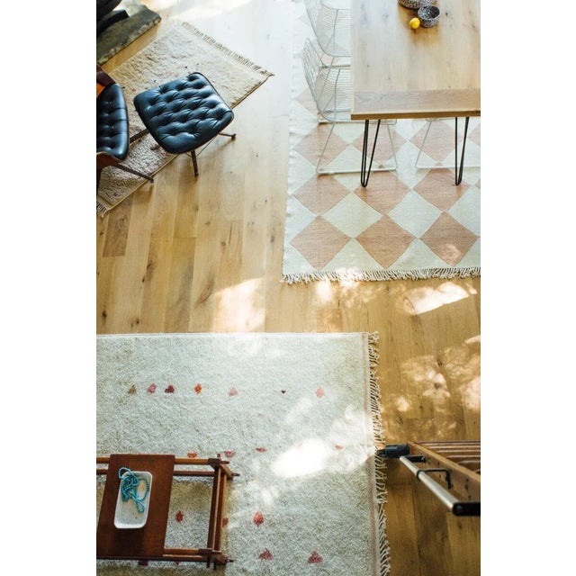 Not Yet Made - Made To Order Redwood & Rust Diamond Checker Zanafi Flatweave Moroccan Wool Rug 6' x 9' For Sale - Image 5 of 6