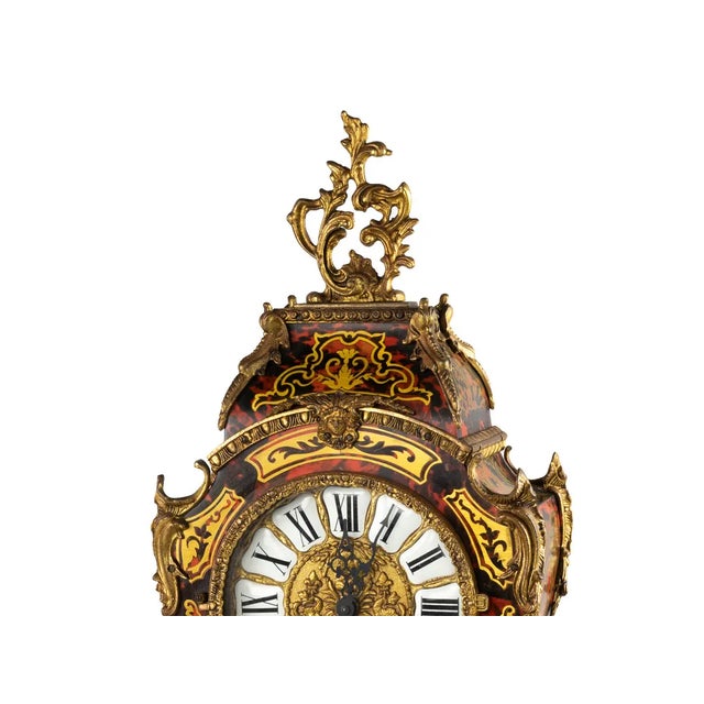 Boulle Pendulum Mantle Clock, 1950s For Sale - Image 6 of 12