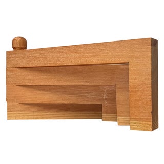 Mid-Century Danish Wooden Swivel Candleholder, 1960s For Sale