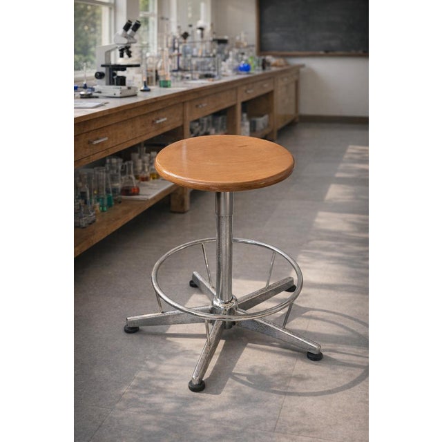 Professional laboratory/drafting stool with an industrial design, sturdy and functional. Perfect for architecture studios,...