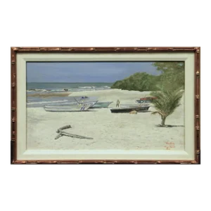 "Playa Pelada Costa Rica" 2010 Painting by F.A. "Freddy" Cushing, Framed