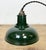 Vintage Industrial Green Painted Ceiling Lamp For Sale - Image 10 of 17