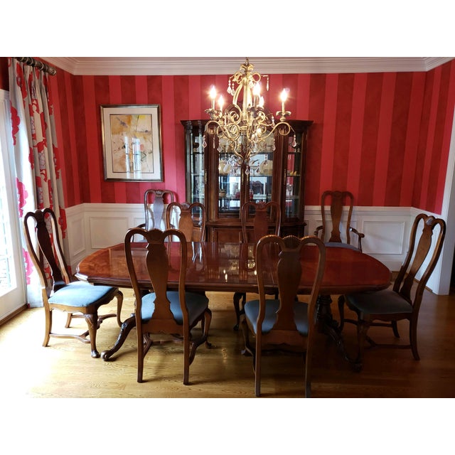 Vintage Bernhardt Traditional Mahogany Dining Chairs Set Of 8