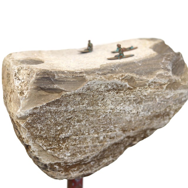 Contemporary Original Surf-Inspired Abstract Sculpture by Kevin Perrault, Figurative Metal and Stone Sulptural Art For Sale In Los Angeles - Image 6 of 11