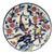 Vintage Hand Painted Colorful Floral Birds Asian Platter, Japan For Sale