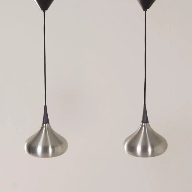 Wood Orient Minor Pendant Lamps by Jo Hammerborg for Fog & Morup, 1960s, Set of 2 For Sale - Image 7 of 13