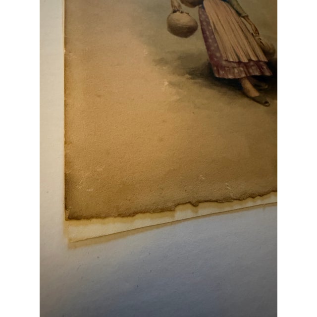 Original 16th/17th Century Watercolor Painting by Aniello Ascione Unframed For Sale - Image 12 of 12