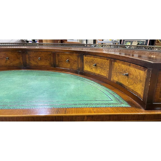 Vintage Regency Carlton House Writing Desk by J. Zonon For Sale - Image 11 of 16