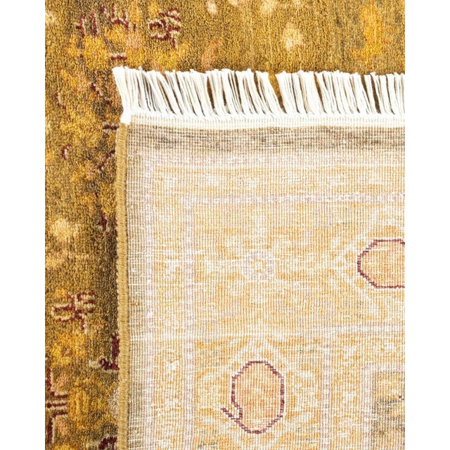 2000 - 2009 Mogul, One-of-a-Kind Hand-Knotted Area Rug - Green, 6' 2" x 8' 4" For Sale - Image 5 of 8