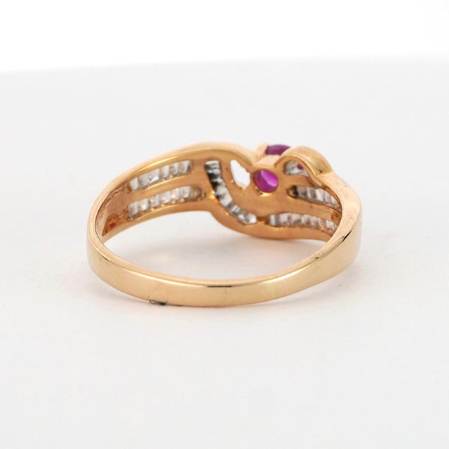 2020s 18k Yellow Gold Ring With 0.29ct Ruby & 0.31ct Diamond Accents For Sale - Image 5 of 18