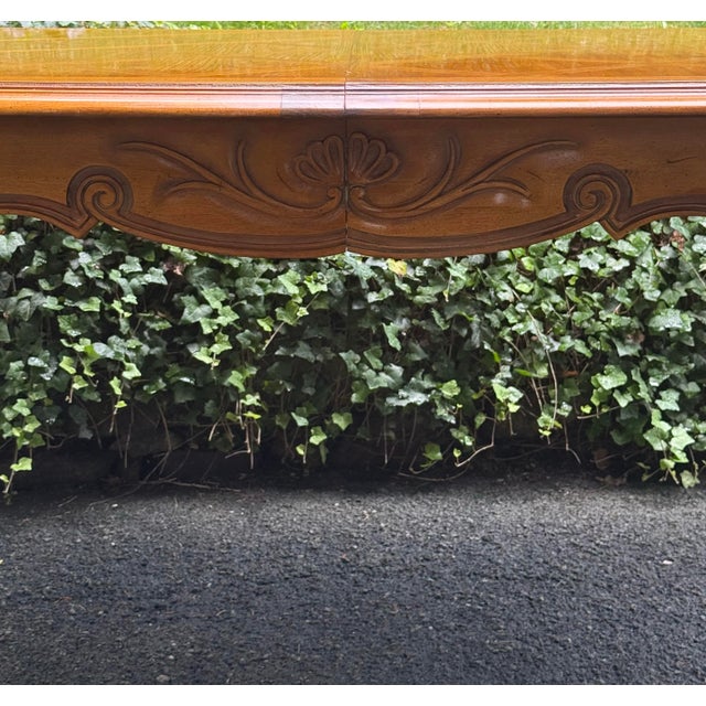 Brown Vintage Gravely Furniture Parquet Top French Dining Table For Sale - Image 8 of 10