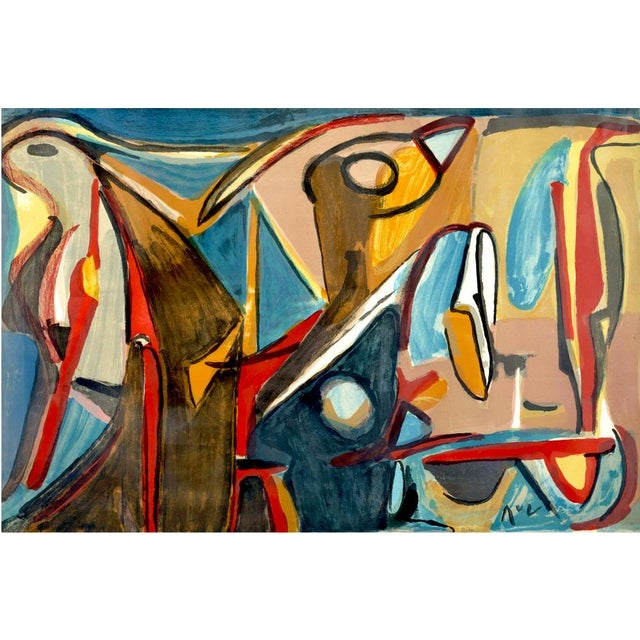 Bram van Velde MP 363 - Hatching, 1980 Lithograph signed and numbered /100 in pencil by the artist on Arches paper. 64 x...