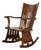 J. Dieudonné Antique Belgian Mission Oak Arts & Crafts Rocking Chair, Circa 1910 For Sale