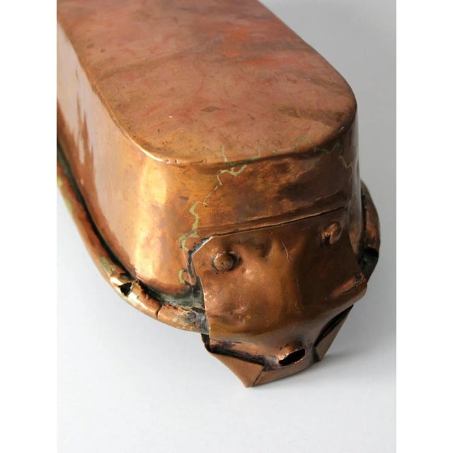 Copper Antique Copper Fish Kettle or Poissoniere For Sale - Image 8 of 13
