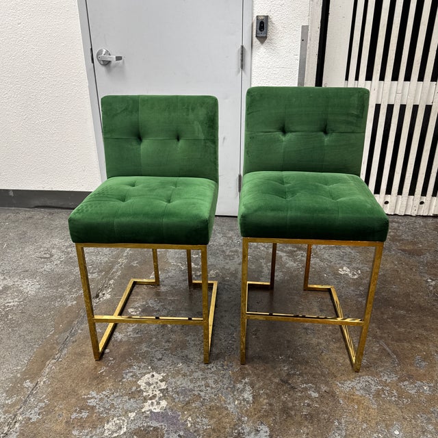 Design Plus Gallery presents a Pair of Privy Counter Stools from Modway. These contemporary glam deco stools are...