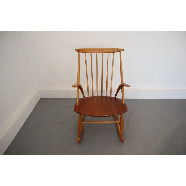 Mid-Century Rocking Chair by Illum Wikkelsø for Niels Eilersen For Sale - Image 13 of 18