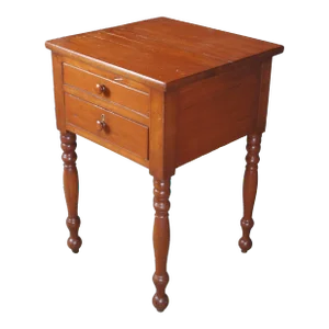 Antique 19th Century Early American Primitive Cherry Accent Table Nightstand