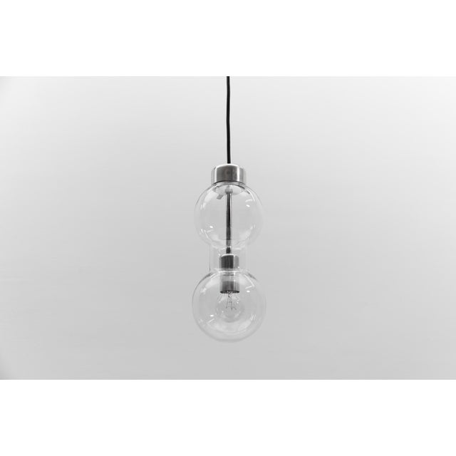 Mid-Century Modern Vintage German Space Age Glass Pendant Lamp, 1960s For Sale - Image 3 of 8