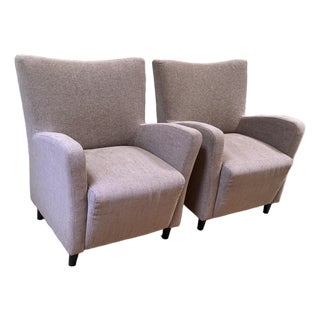 Dania Furniture Kendra Purple Upholstered Accent Chairs – Pair For Sale