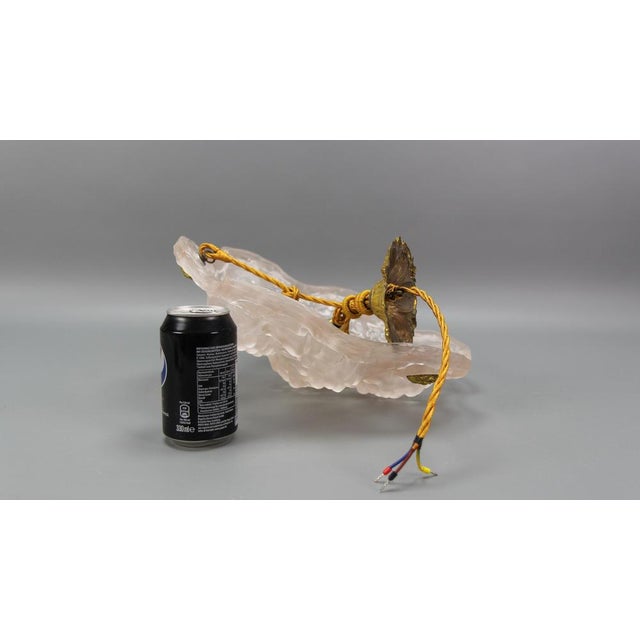French Light Pink Frosted Glass Pendant Light with Grapes Vines by Verdun, 1930s For Sale - Image 16 of 18