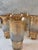 Mid 20th Century Set of 6 Vintage Art Deco Frosted Glasses With Gold Stripes For Sale - Image 5 of 9