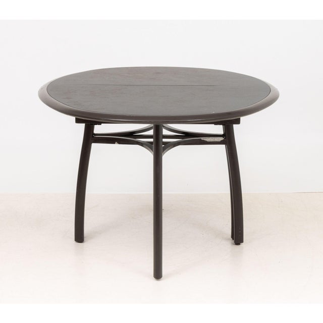 Wood Contemporary Oval Ebonized Wood Dining Table For Sale - Image 7 of 7