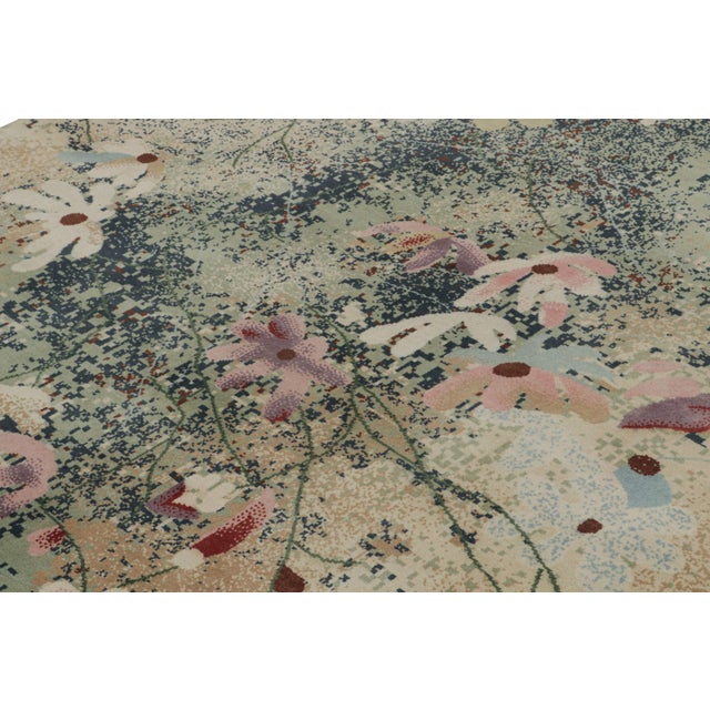 Rug & Kilim’s Contemporary Abstract Rug With Polychromatic Floral Patterns For Sale In New York - Image 6 of 7
