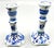 Vintage Dutch Delft Hand Painted Faience Candlesticks - A Pair For Sale In Houston - Image 6 of 10
