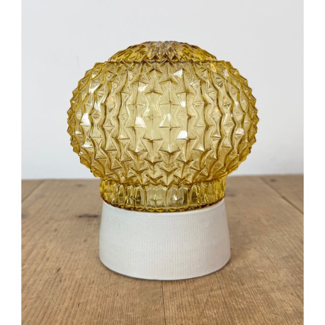 Vintage White Porcelain Ceiling Light, 1970s For Sale - Image 4 of 14
