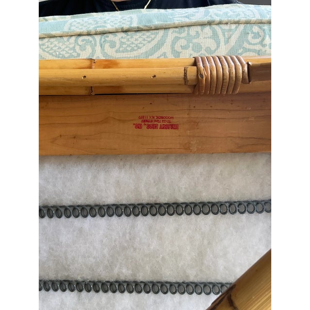 Vintage Boho Bielecky Brothers Rattan Lounge Chair With Ottoman For Sale In West Palm - Image 6 of 8