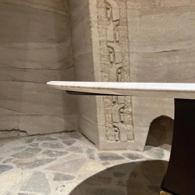 1950s Arturo Pani White Marble Sculptural Dining Table Mexico City For Sale - Image 9 of 11