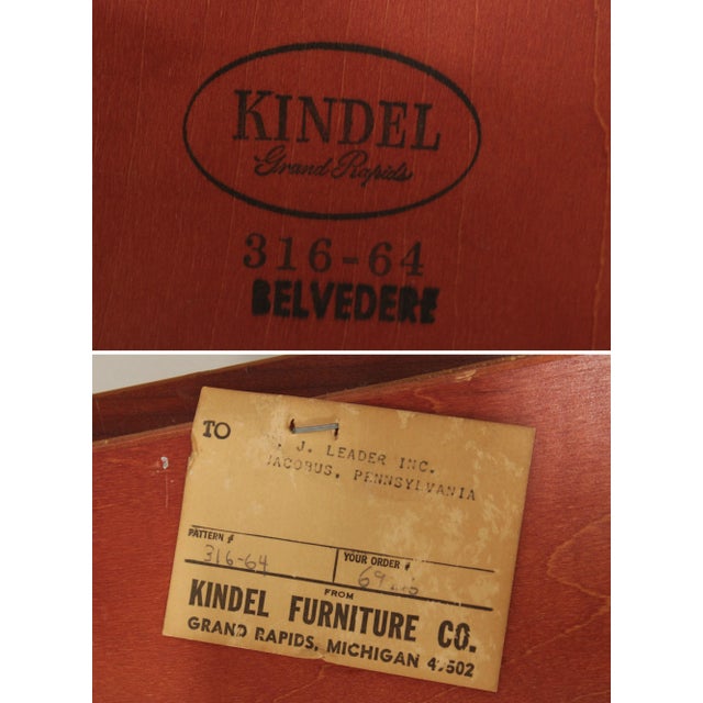 Kindel Belvedere Parcel Gilt Cherry Rectangular Wall Mirror For Sale - Image 10 of 12