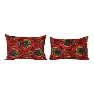 Uzbek Roller Printed Pillow Cover - A Pair For Sale