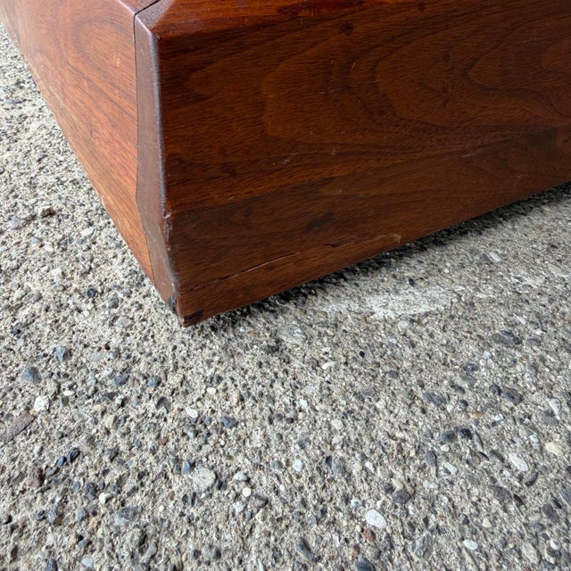 American Studio Robert Whitley Studio Credenza – Mixed Wood W/ Teal Interior, Sculptural Case and Pulls Finished on Both Sides For Sale - Image 10 of 12