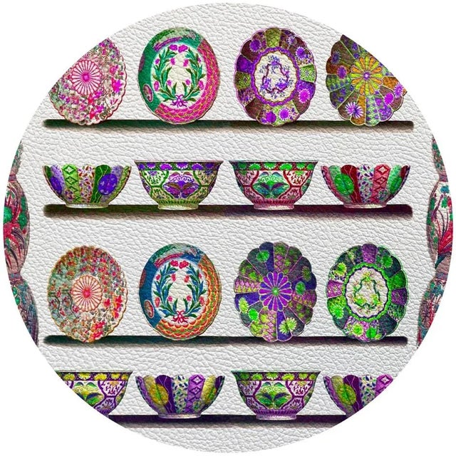 Contemporary Nicolette Mayer Ceramic Menagerie 16" Round Pebble Placemats, Set of 4 For Sale - Image 3 of 3