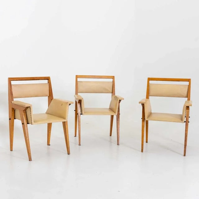 Mid-Century Armchairs by Vittorio Armellini, Italy, Set of 3 For Sale - Image 10 of 10
