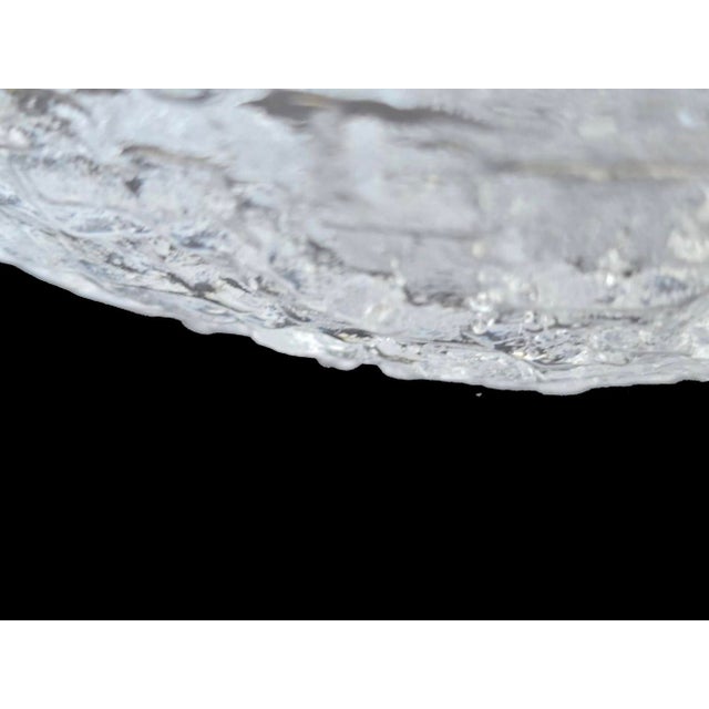 Mid 20th Century Scandinavian Brutalist Textured Glass Bowl For Sale - Image 10 of 12