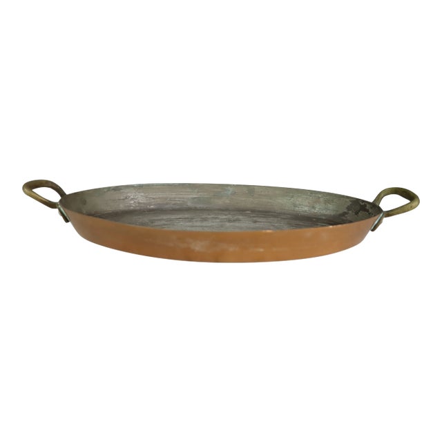 Copper Gratin Pan W/ Handles For Sale