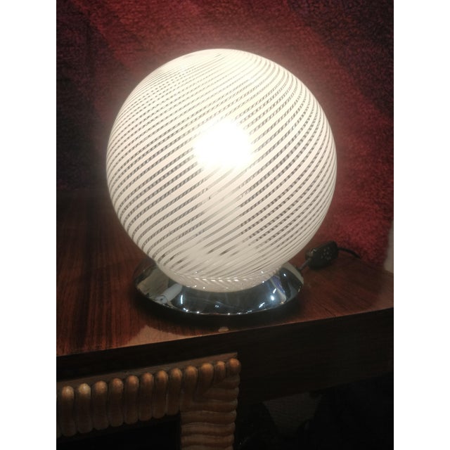 Vintage Italian Murano Glass Table Lamp from Venini, 1960 For Sale - Image 12 of 13