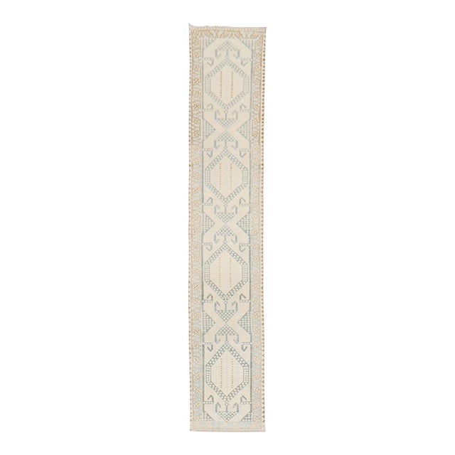 Narrow Neutral Color Persian Runner, Mid-20th Century - 1'11" x 10'4" For Sale