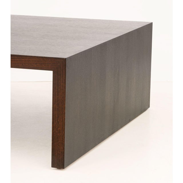 Early 21st Century Modern Minimalist Wenge Stained Oak Coffee Table For Sale - Image 5 of 8